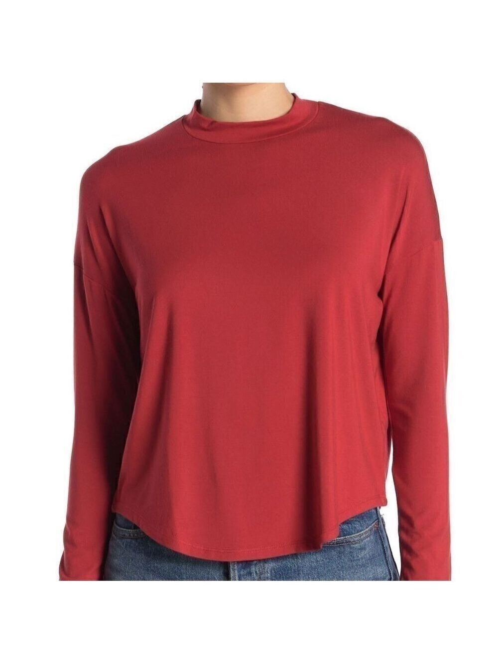 MADEWELL "Tatiana" Mock Neck BNWT Orange Top New
